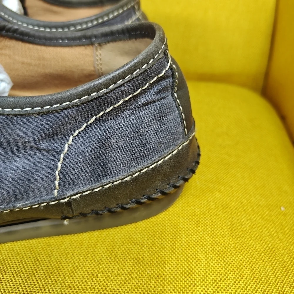 JOHN VARVATOS USA Hester Distressed Low Chukka Canvas Grey Gum Sole Men Shoe 9M